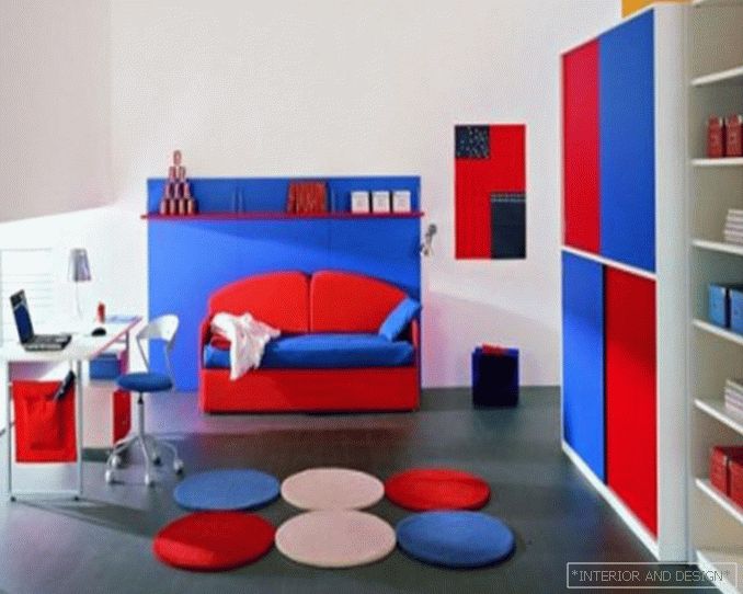 Pokoj pro chlapce, styl minimalismu