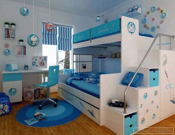 Designová místnost pro dva chlapce