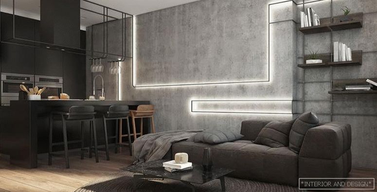 Moderní styl obývací pokoj 10