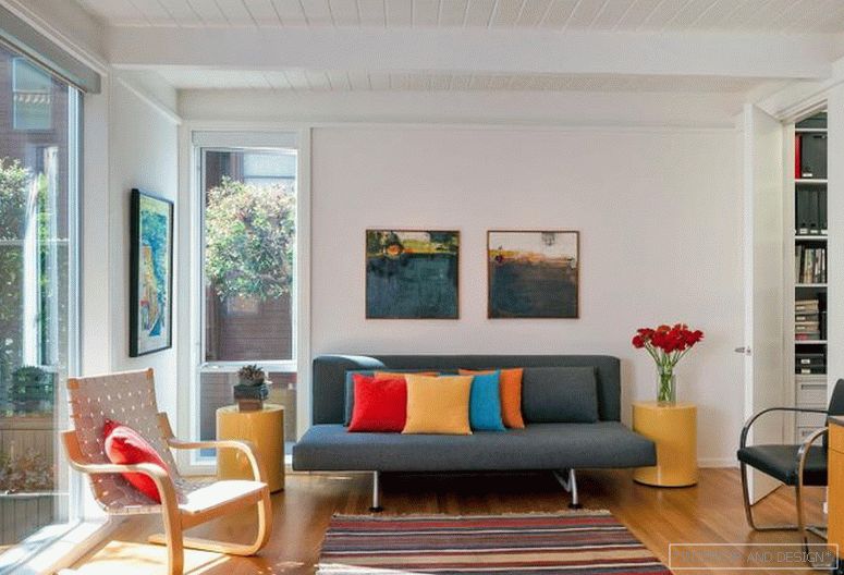Středomořský minimalistický obývací pokoj 2