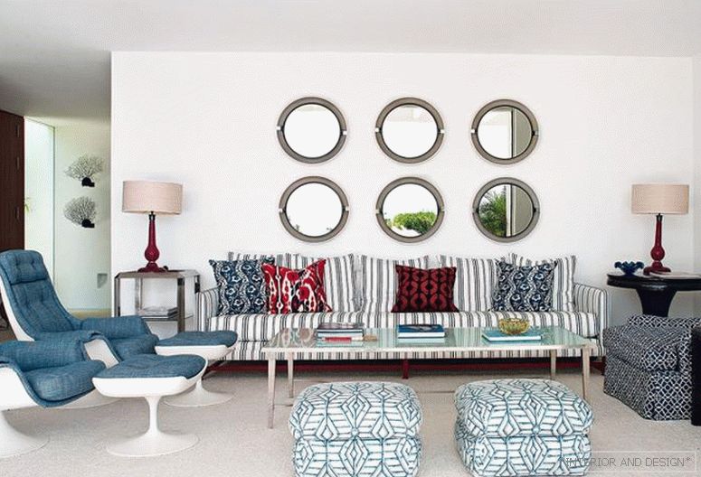 Středomořský minimalistický obývací pokoj 3