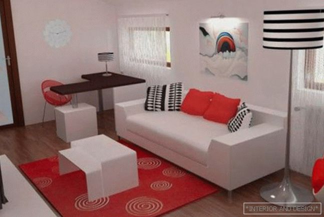 Ložnice-obývací pokoj: tajemství designu - fotografie