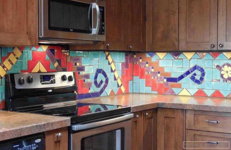 Mozaika v kuchyni dlaždice 1