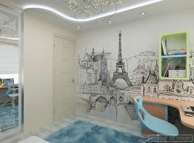 Foto místnosti pro dospívající dívku ve stylu Paříže