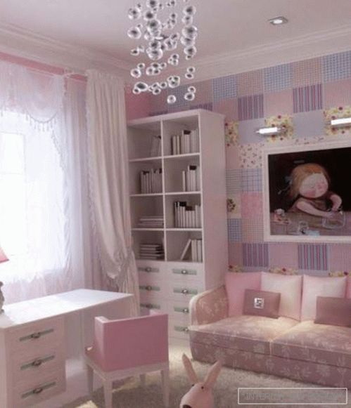 Růžová dětská místnost