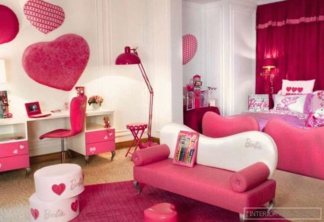 Růžová dětská ložnice - фото