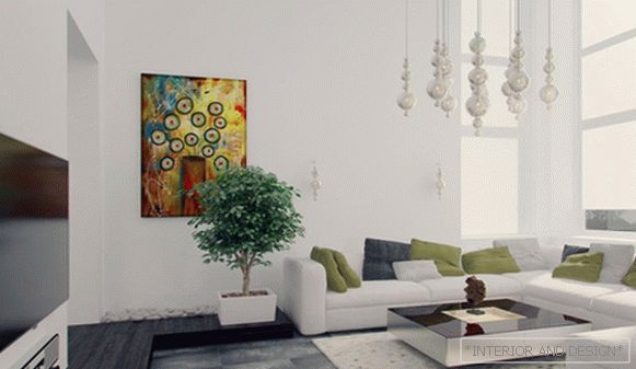 Obývací pokoj v moderním stylu (minimalistický nábytek) - 1