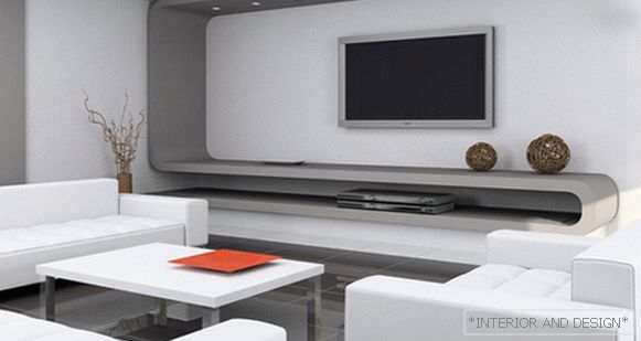 Nábytek pro obývací pokoj v moderním stylu (high-tech) - 3