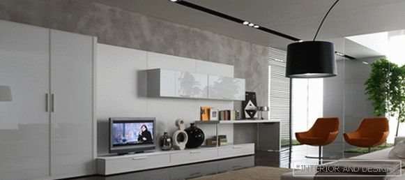 Nábytek pro obývací pokoj v moderním stylu (high-tech) - 4