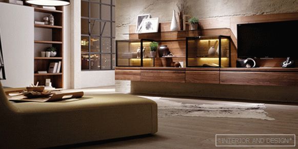 Nábytek pro obývací pokoj v moderním stylu (podkroví) - 3