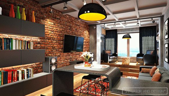 Moderní styl obývací pokoj (loft) - 5