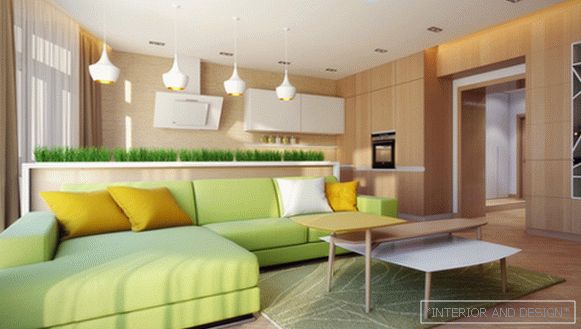 Obývací pokoj v moderním stylu (ekologický nábytek) - 1