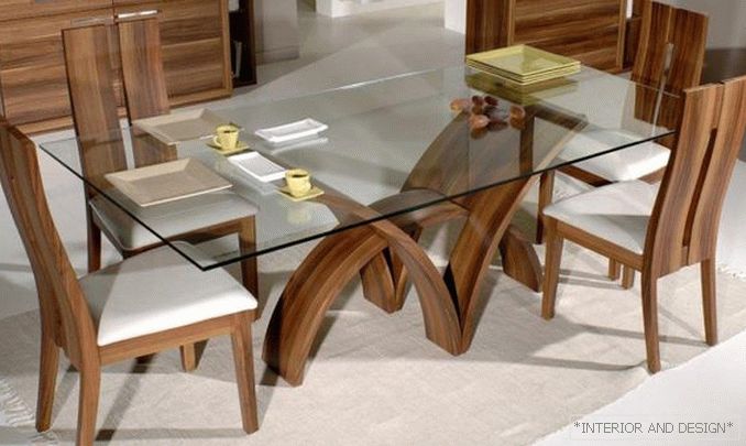 Obdélníkový tvar обеденного стола - 3