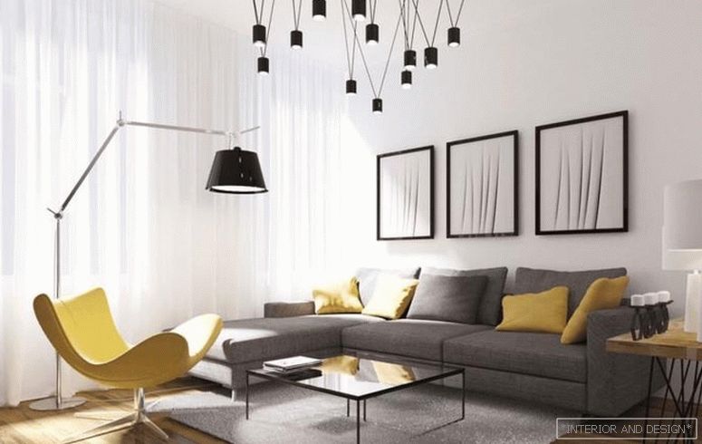 Záclony pro obývací pokoj v moderním stylu 3