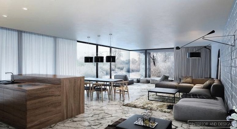 Záclony pro obývací pokoj v moderním stylu 5