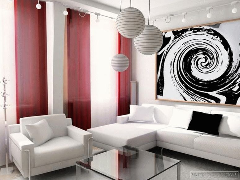 Záclony pro obývací pokoj v moderním stylu 9