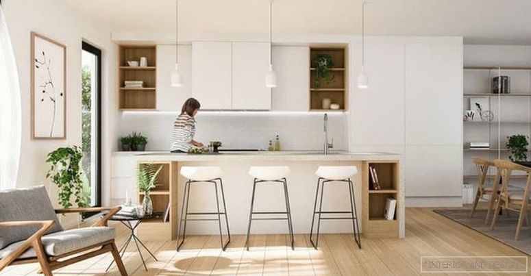Záclony do kuchyně ve stylu minimalismu 2