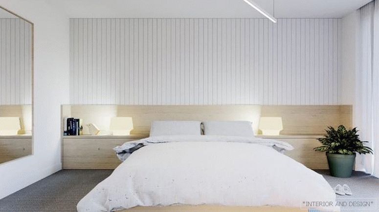 Záclony do ložnice ve stylu minimalismu 1