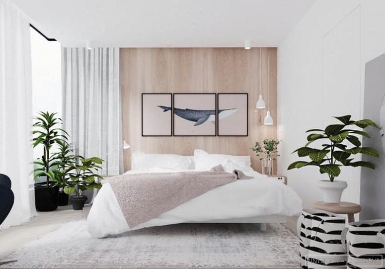 Záclony do ložnice ve stylu minimalismu 2