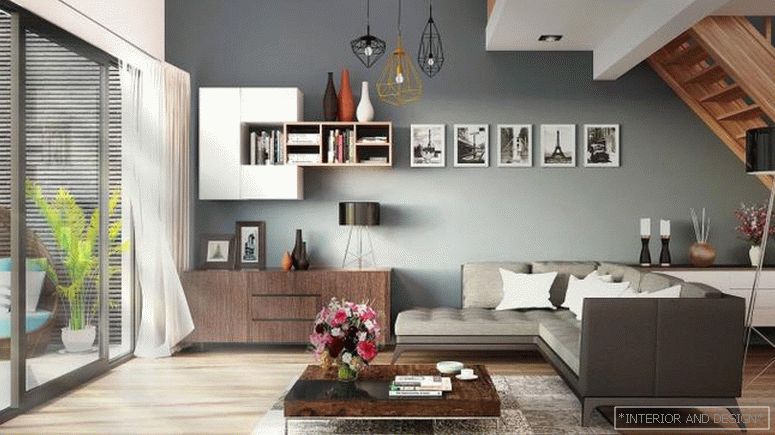 Skandinávský stylový obývací pokoj 2