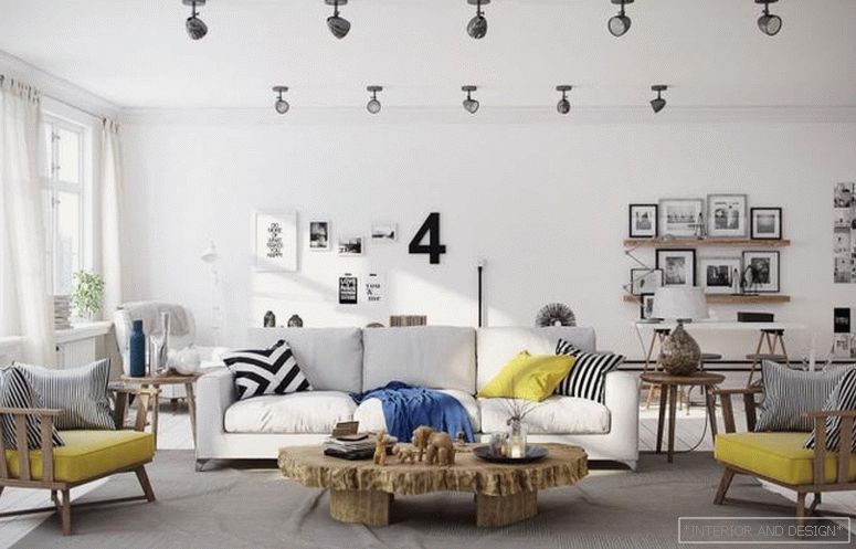 Skandinávský stylový obývací pokoj 4