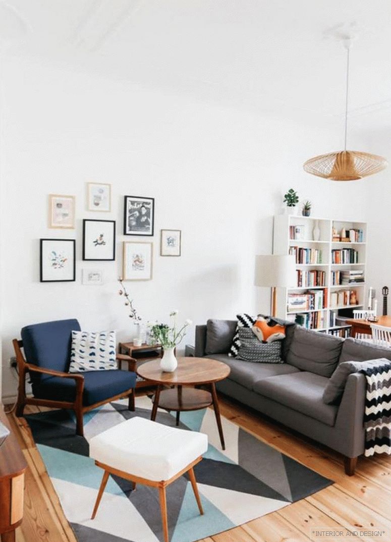 Skandinávský stylový obývací pokoj 5