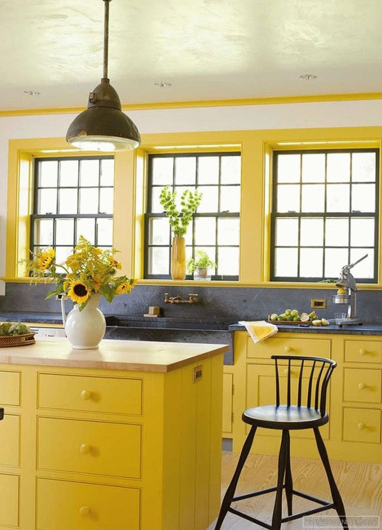 Žlutá barva v interiéru 4