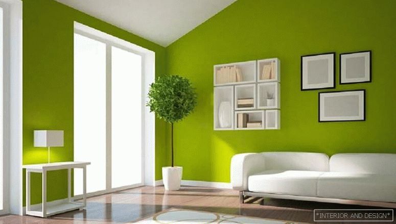 Zelená barva v interiéru 1
