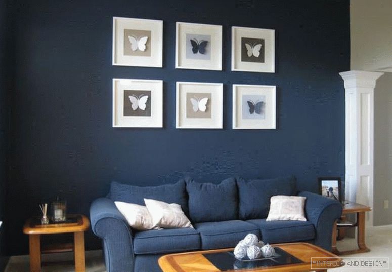 Modrá barva v interiéru 3